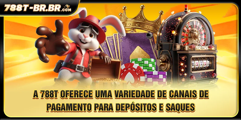 A 788T oferece uma variedade de canais de pagamento para depósitos e saques
